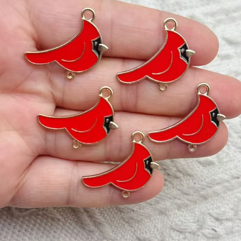 10pcs Cute Enamel Hummingbird Bird Charms for Diy Dangle Earrings Bracelet Necklace Animal Pendants Jewelry Accessories
