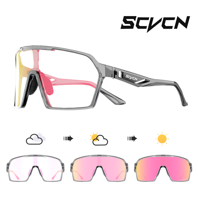 OMEKOL Brand UV400 Safety Goggles Photochromic Cycling Glasses Men Women Bike Bicycle MTB Eyewear Outdoor Sport Sunglasses