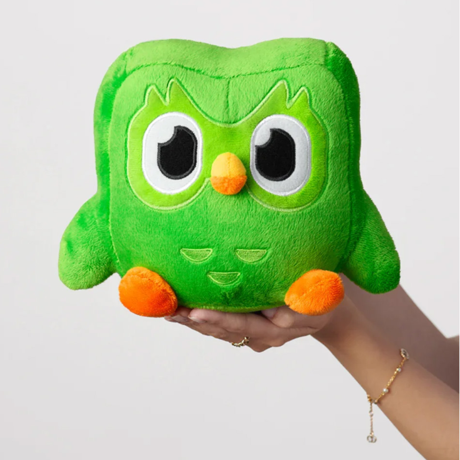 NEW Green Duolingo Owl Plush Toy Soft Stuffed Animal Toy Duo Plushie Of Duo The Owl Cartoon Cute Doll For Baby Kid