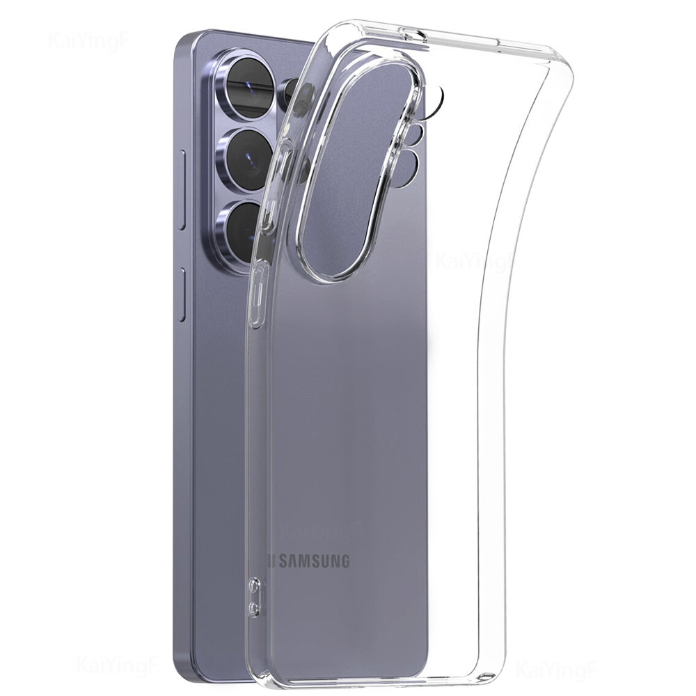 Transparent Phone Case For S26 S25 S24 S23 S21 FE S22 Ultra Plus Silicone Soft TPU Back Cover Clear Cases