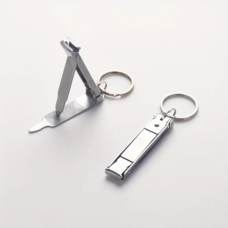 1pcs Foldable Ultra Thin Stainless Steel Nail Clipper Toe Cutter Manicure Pedicure Tool Portable Fingernail Trimmer