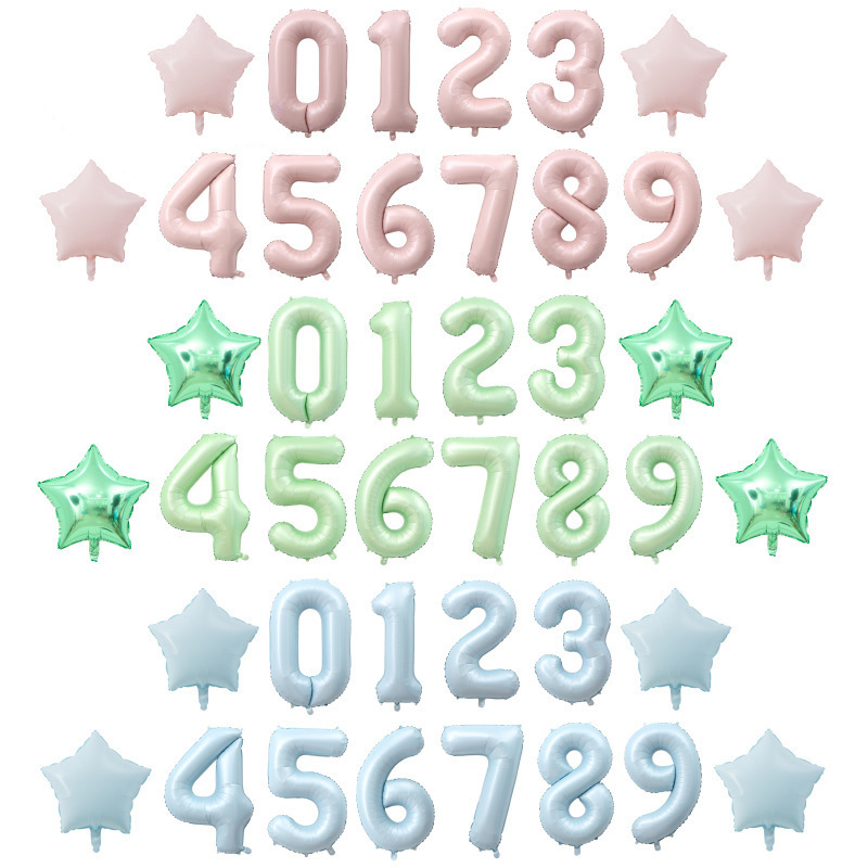 1PCS 40 Inch Large Olive Green Baby Blue Baby Pink KIDS Birthday Baby SHOWER Digital Balloon Decoration 18 Inch Photo Balloon
