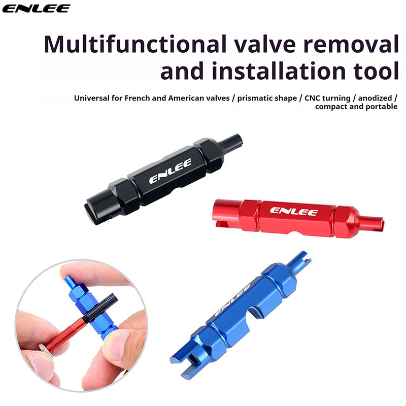 ENLEE Multi-Functional American-Style Valve Core Tool Bicycle Valve Stem Tire Valve Extension Rod Disassembly And Repair Wrench