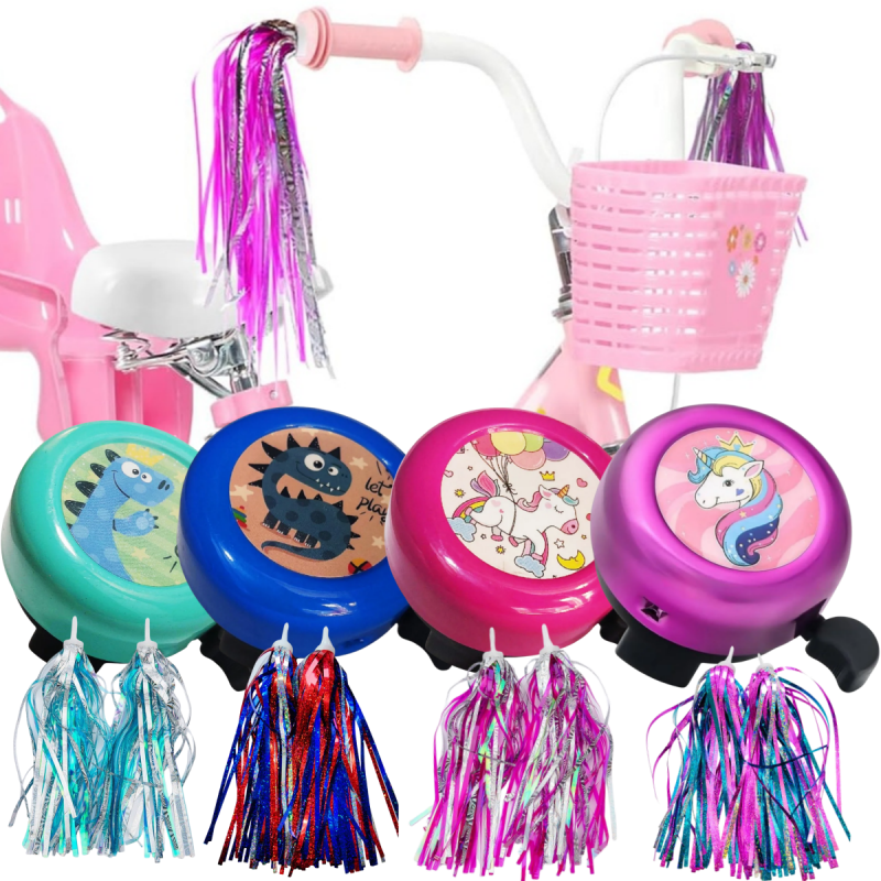 1 Set Outdoor Cycling Scooter Bicycle Handlebar Colorful Tassels Kids Bike Decor Ribbon Windmill Decoration Bike Accessories