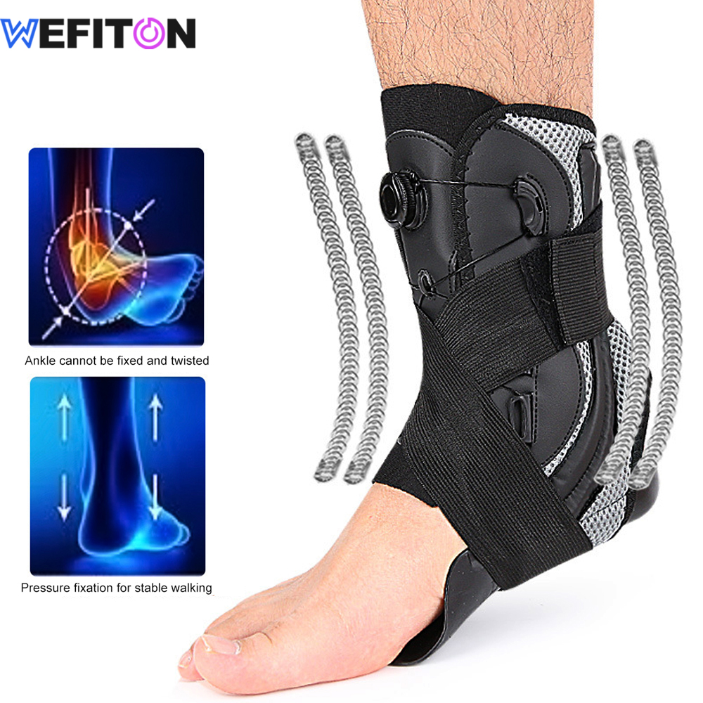 1pc Ankle Brace for Women & Men - Lace Up Adjustable Support with Side Stabilizers for Sprained Ankle,Achilles Tendonitis Relief