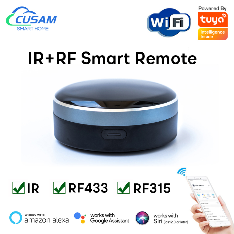 IR+RF433/315 Smart Remote Control Wifi Universal Controller for TV A/C Curtain Roller Shutter Works with Alexa Home