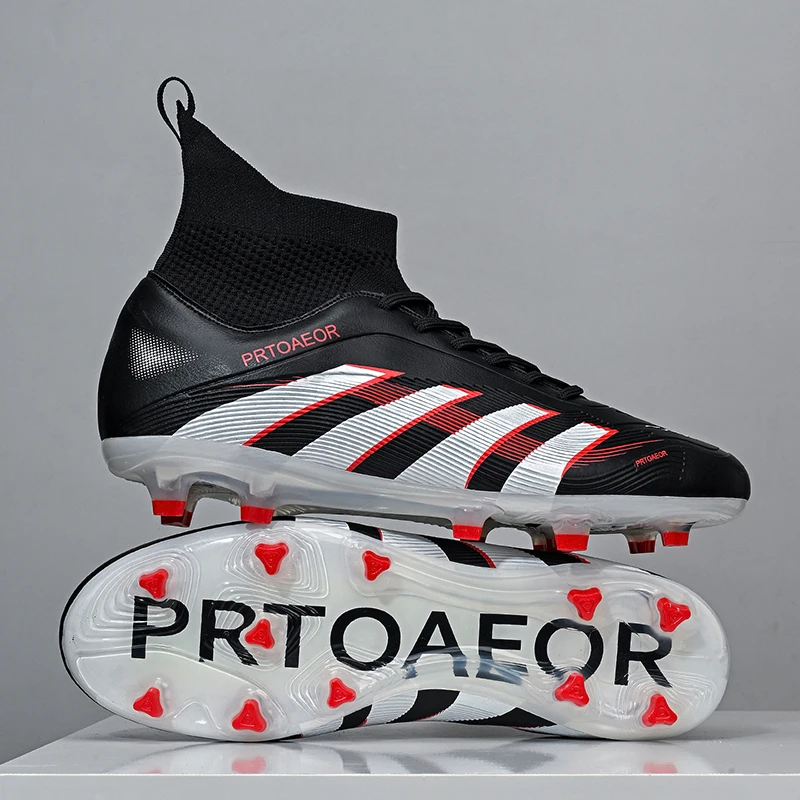 New Men Football Boots Match Soccer Shoes Boys Sneakers Comfortable Professional Non-Slip TF/FG Ankle Sports Shoes Unisex