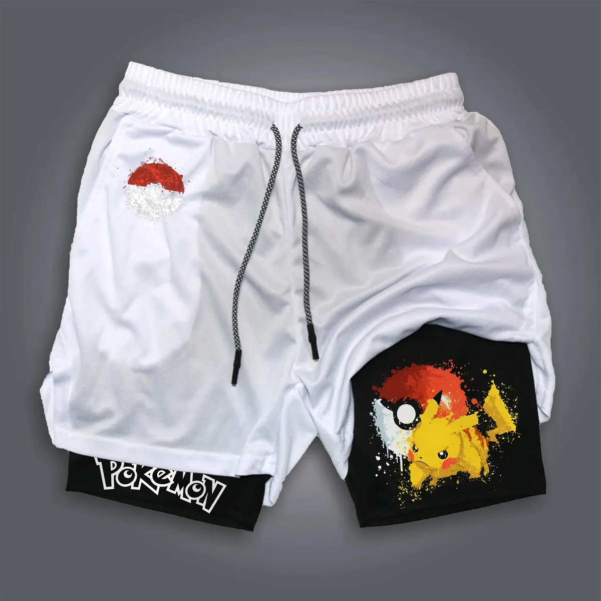 2026 New Fashion Cute Genie Graphic Print Premium Loose Men's Shorts Drawstring Waist Fitness Wear Mezzanine Pants - image 1