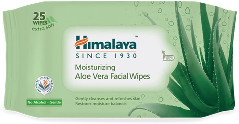 Himalaya Moisturising Aloevera Facial Wipes - 25 'S