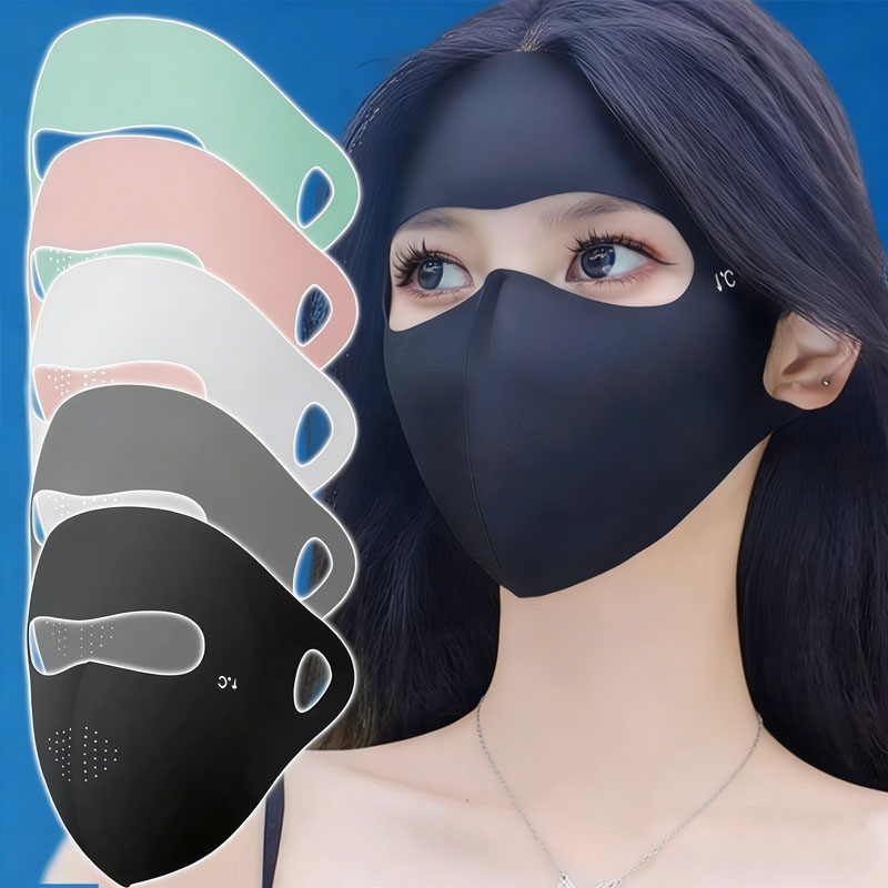1-10PCS Summer UV Protection Face Mask for Men Women Cooling Breathable Lightweight Stretchy Full Face Balaclava Beach Sports