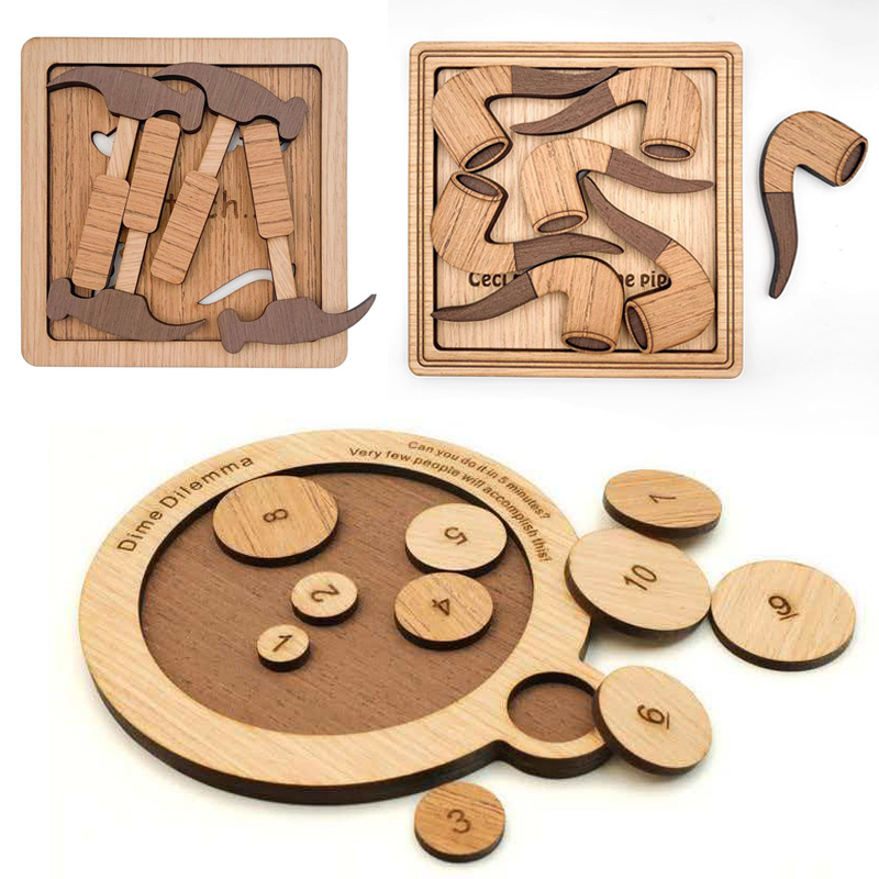 Boutique Very Difficult Brain Teaser Puzzles For Kids Adults IQ Challenge Problem Solving Toys Surprise Creative Idea