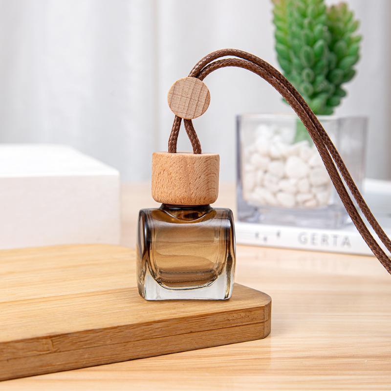 1Pc Car Essential Oil Diffuser Fragrance Air Freshener Scent Perfume Bottle Ornament Small Round Cap Empty Bottle Pendant