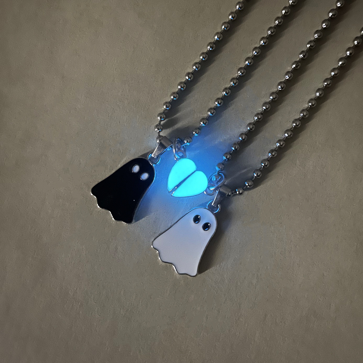 Fashion Casual Couple Necklace Jewelry Matching Men Women Love Letter Design Silver Color Accessory