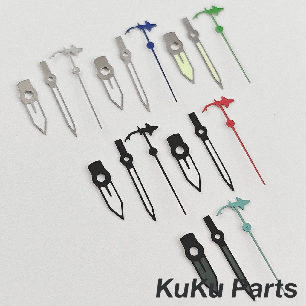 NH35 Hands C3 Green Super Luminous Shark Second Hands Watches Needles For NH34 NH35 NH36 NH38 Movement Watches Pointers Parts