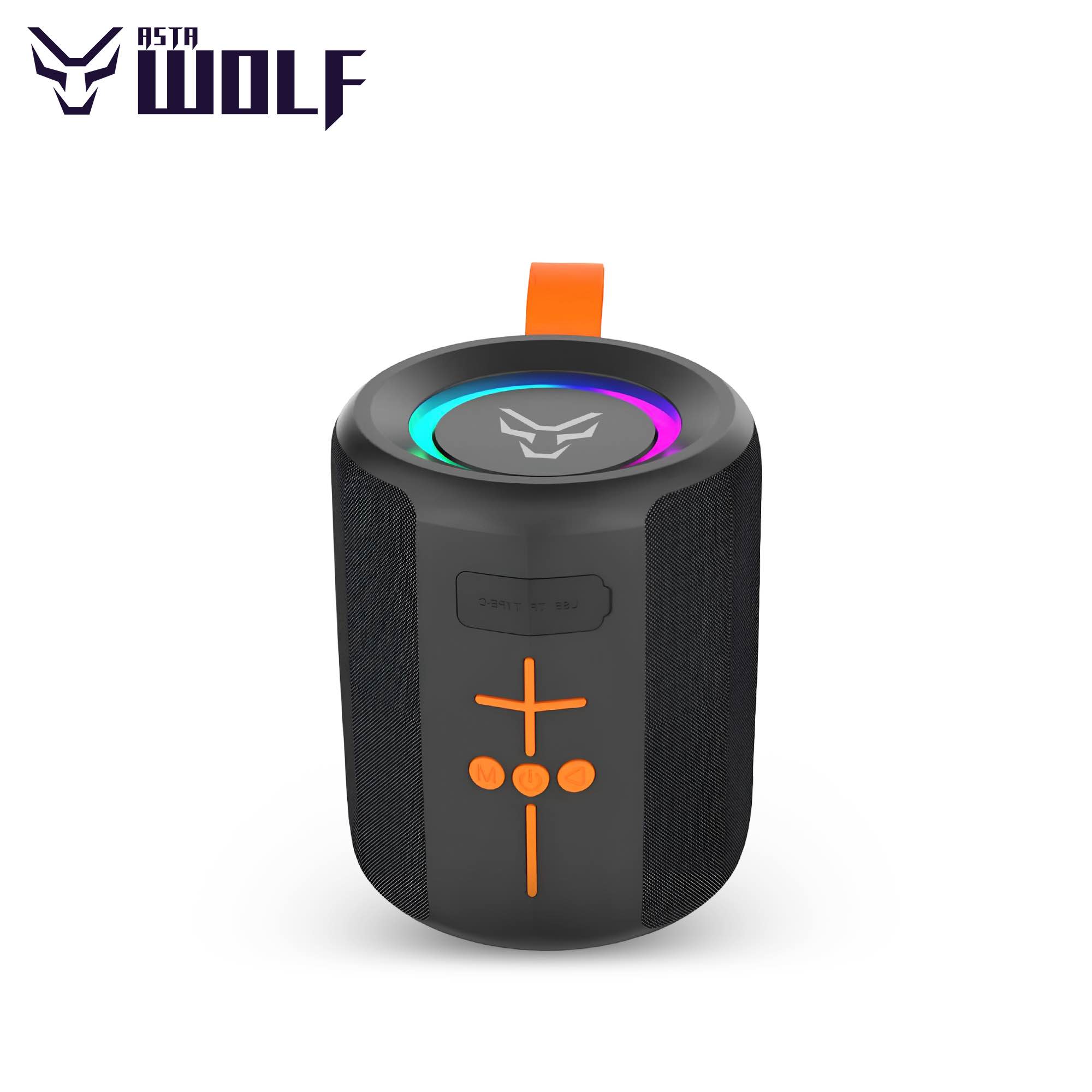 (NEW LAUNCH) Asta WOLF Hunt Bluetooth Speaker | 12 Hours Playtime | Bluetooth 5.4 | RGB Lights | Type-C Fast Charging | TF Card, USB Drive & FM Radio Support | TWS Stereo Pairing | Portable Wireless Speaker - image 1