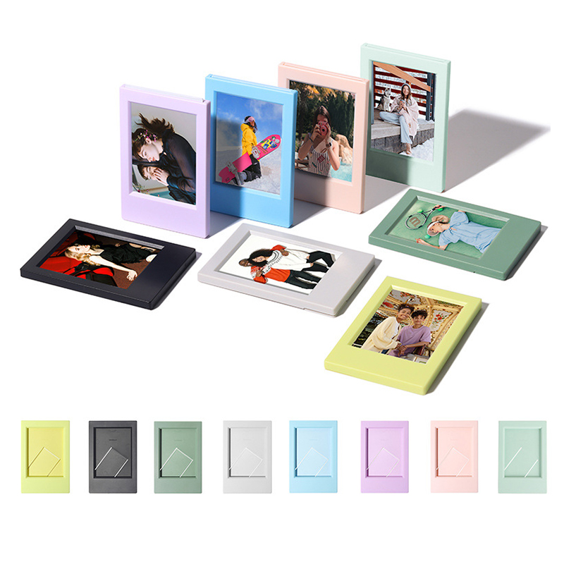 1Pc 3inch Children's Growth Commemorative Photo Frame, Suitable for Instax Mini 12/11/Evo/40/7+/25/90/99/Se/Link2/3 Instant Photos, Suitable for Instax Mini Film Photo Frames, Ins-Style Simple 3inch Small Photo Frame, Mini Hollow Photo Frame for Livin...