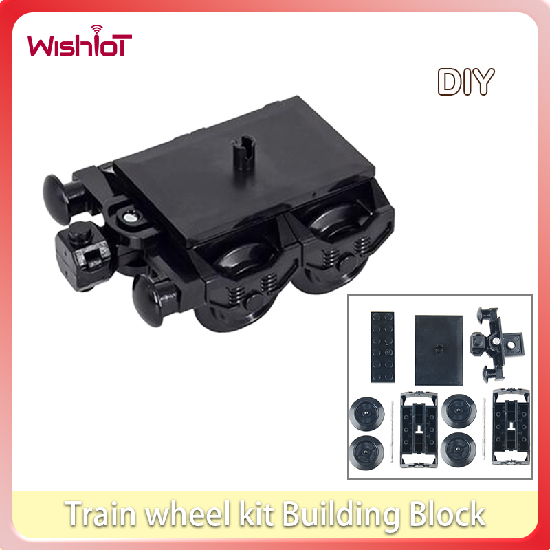 Train Wheel Kit Building Blocks Parts MOC DIY Compatible with City Train Bricks Loose Parts Children Accessories Toys