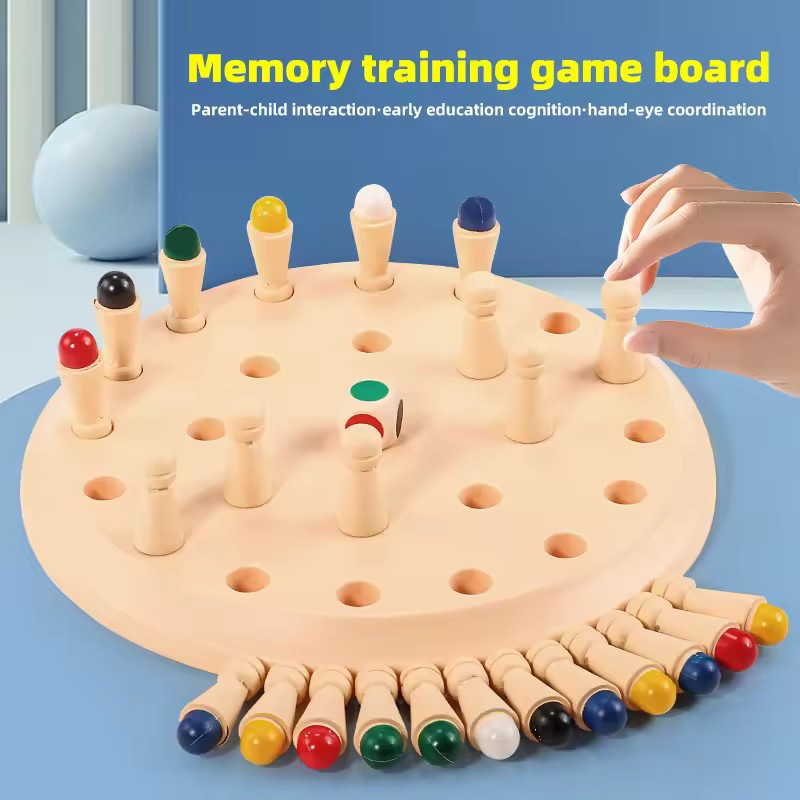 Memory Chess Matching Game: Family Board Games for Kids and Adults, Montessori Preschool Learning Educational Intelligence Toy