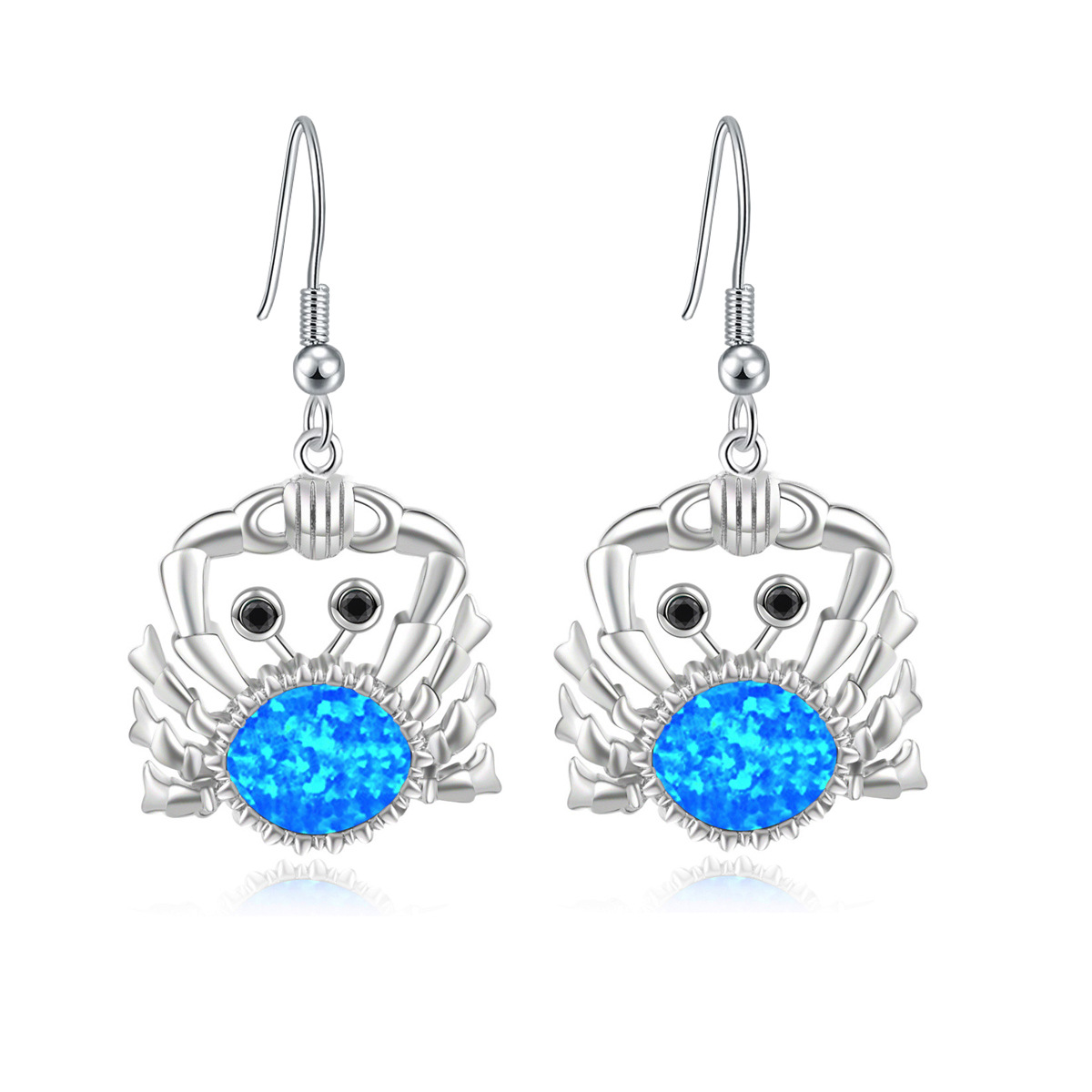 Fashion Earrings for Ladies Noble Blue White Fire Opal Multi-color Zircon Jewelry Elegant Coordinated Accessories Jewelry Gift