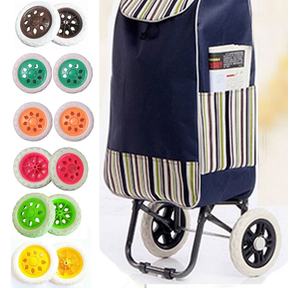 2Pcs Shopping Cart Wheels Trolley Caster Replacement 6.3 Inch Dia Foaming