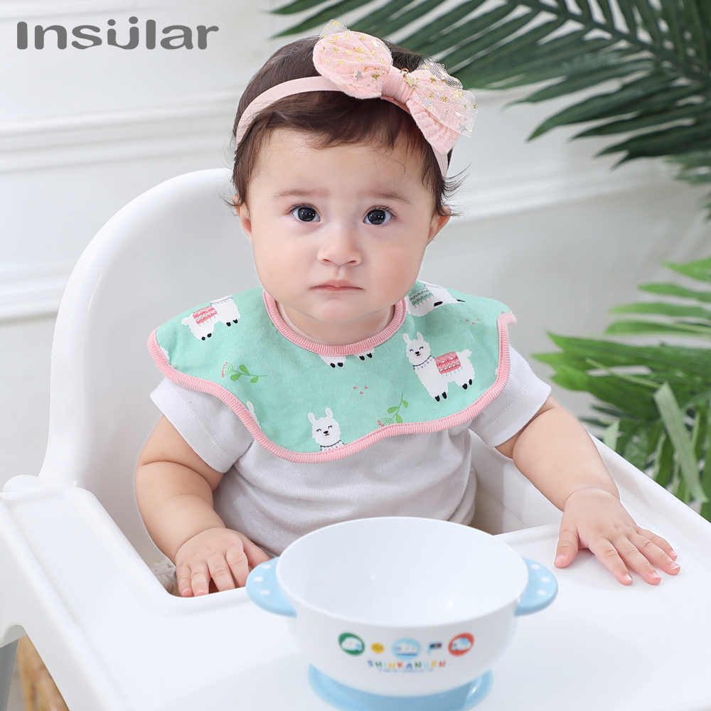 New Insular 2pcs Baby Bibs 360 Degree Rotation Muslin Baby Kids Bandana Burp Cloth Soft Newborn Infant Saliva Towel Baby Stuff