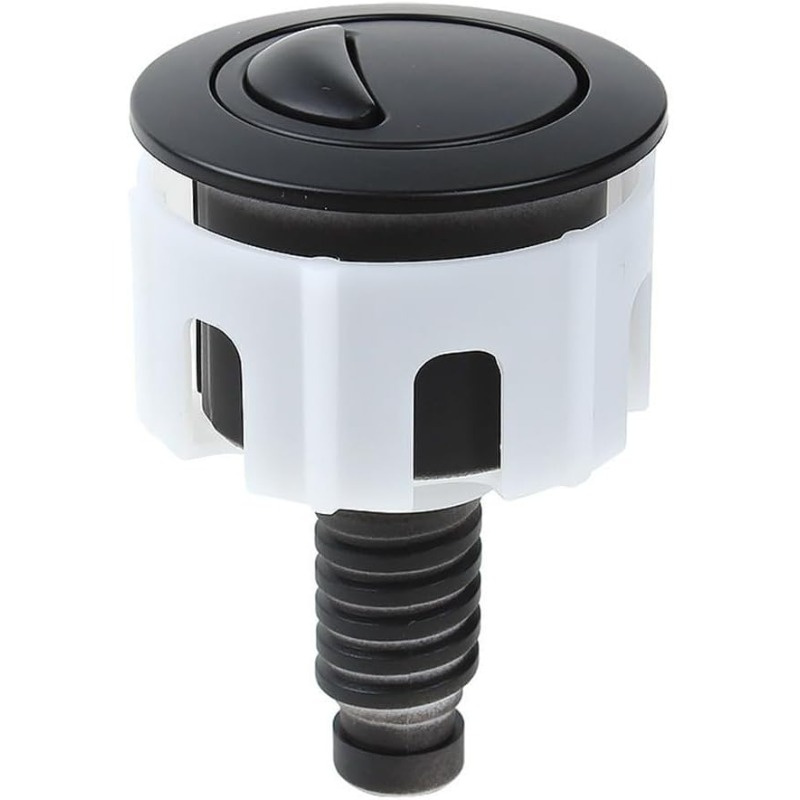 Toilet Flush Button, 304 Stainless Steel Kitchen Bathroom Water Save ABS Black 38-49mm Aperture Dual Half Full Choice