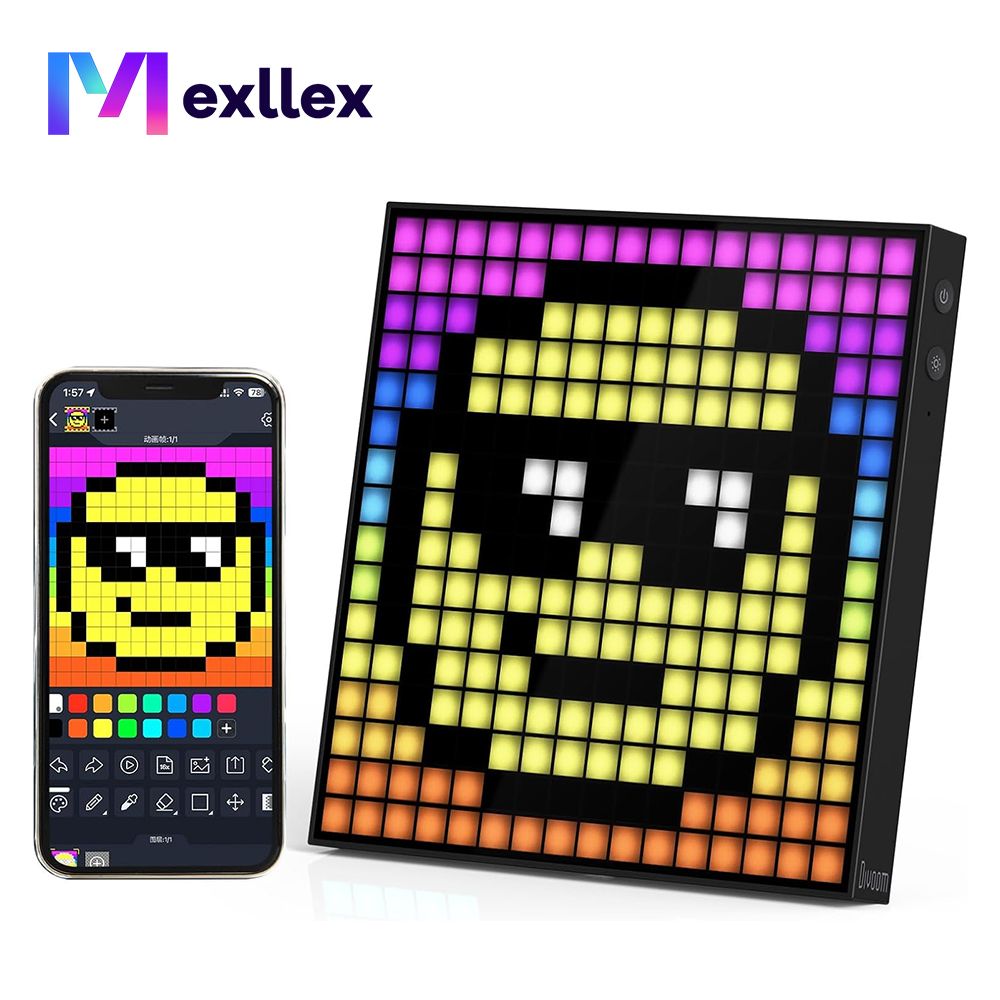 JAERBEE DIY RGB Smart LED Pixel Panel Lamp 32x 32 USB Graffiti Bluetooth App Control for Home Room Decor Text Screen Car Display
