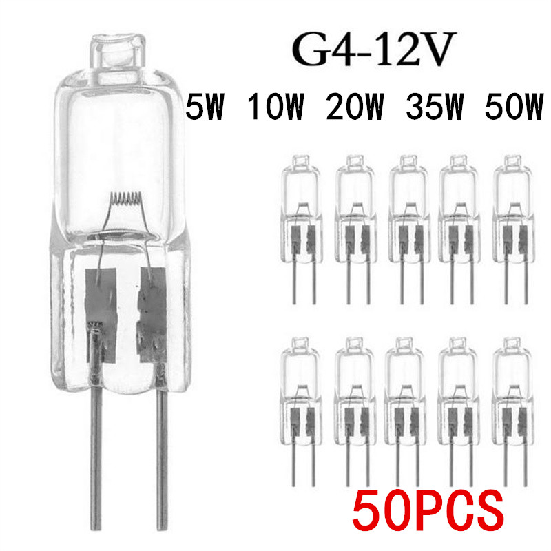 Bulk Pack G4 12V Halogen Bulbs 5W-50W JC Bi-Pin Warm White LED Replacement Capsule Lamp for Lighting - 5/10/20/50pcs
