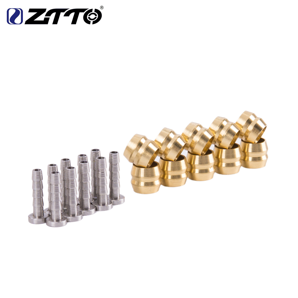 ZTTO Bike Hydraulic Brake Banjo Fitting Oil Needle Bicycle Disc Brake Hose Fitting Olive Head Connector For BH90 SLX XT XTR