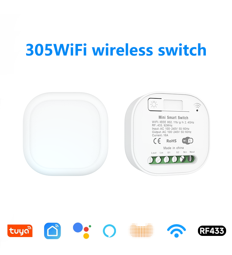 MOES Smart Curtain Switch Module Tuya WiFi ZigBee Mini Type for Rocker Reset Switch Remote APP Control Alexa Home