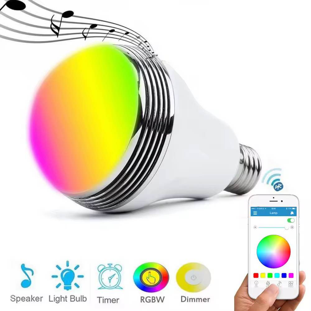 Smart LED Music Bulb with Bluetooth Speaker - RGB Color Changing App Control Wireless E27 10W Hi-Fi Speaker Bulb for Home Party Bedroom | Liventra