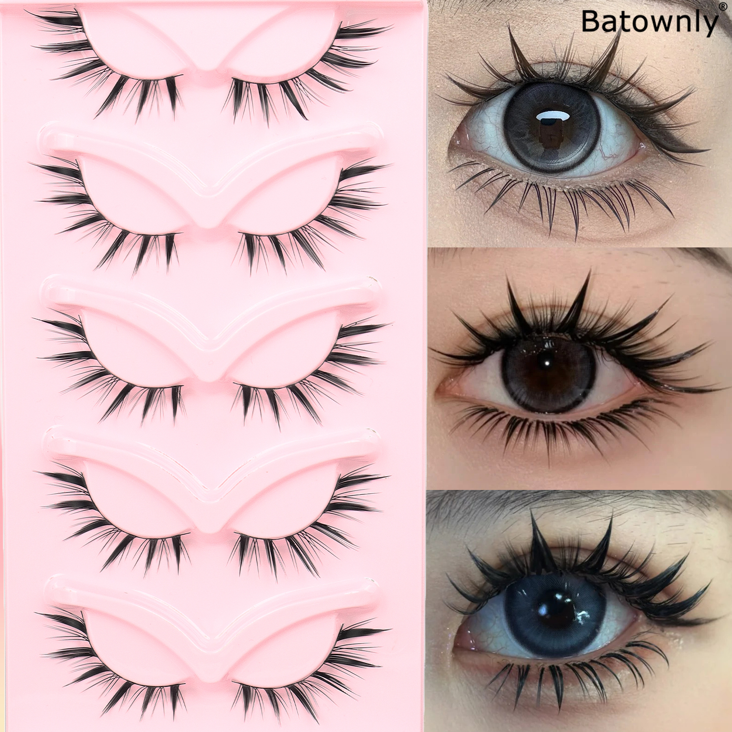 5 Pairs of Fox False Eyelashes With Extremely Fine Black Barbs Flying Diagonally And Natural One-piece Eyelashes