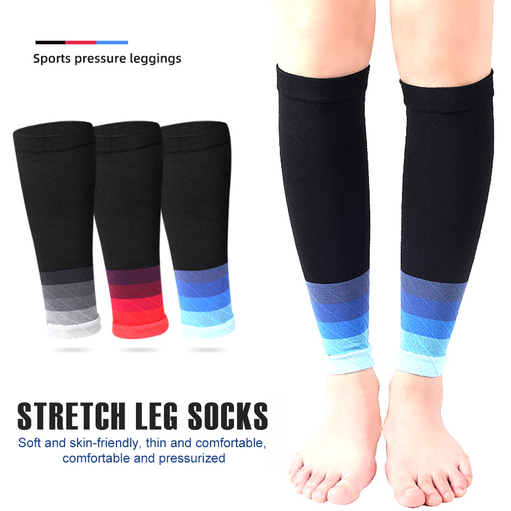 1Pair Calf Support Compression Sleeves for Women Men Running 20-30mmHg Footless Leg Socks Outdoor Sports Marathon
