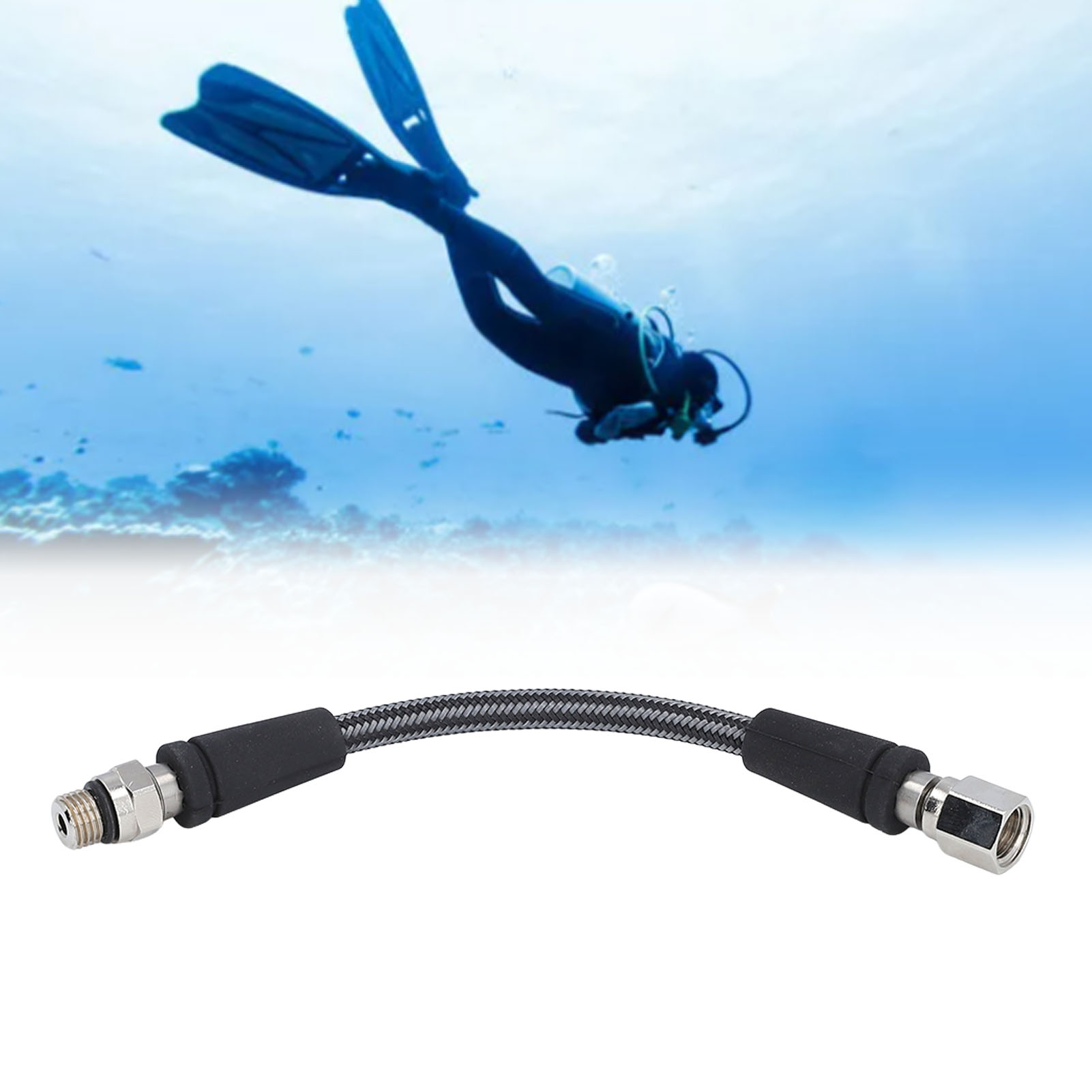 Diving High Pressure Regulator Hose Professional Carbon Fiber Woven Flexible Safe Scuba Diving High Pressure Hose