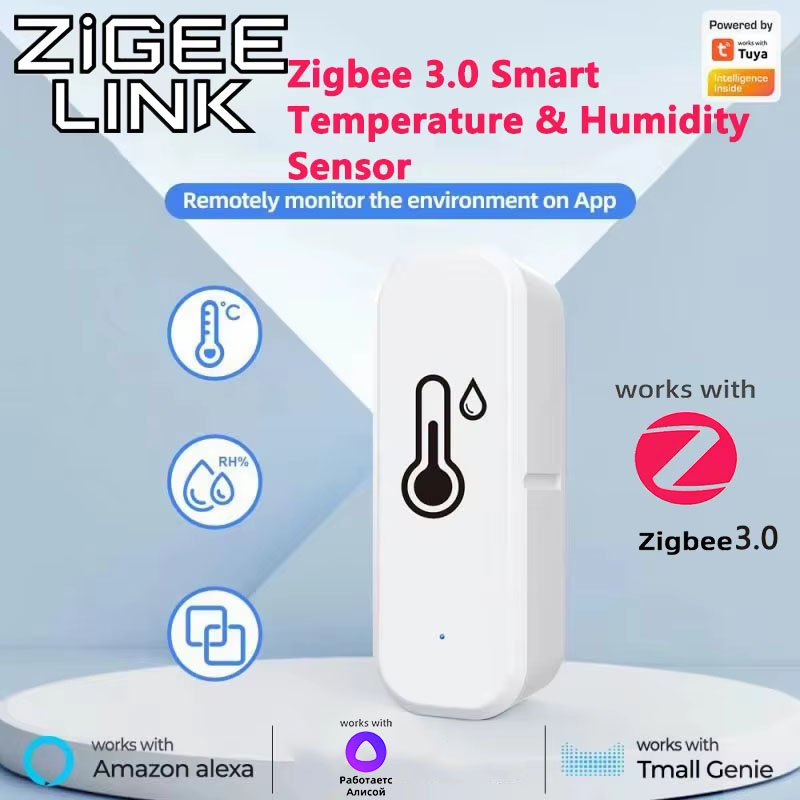 eWeLink App ZigBee Temperature And Humidity Sensor Smart Home Hygrometer Thermometer Works with Alexa Yandex Alice