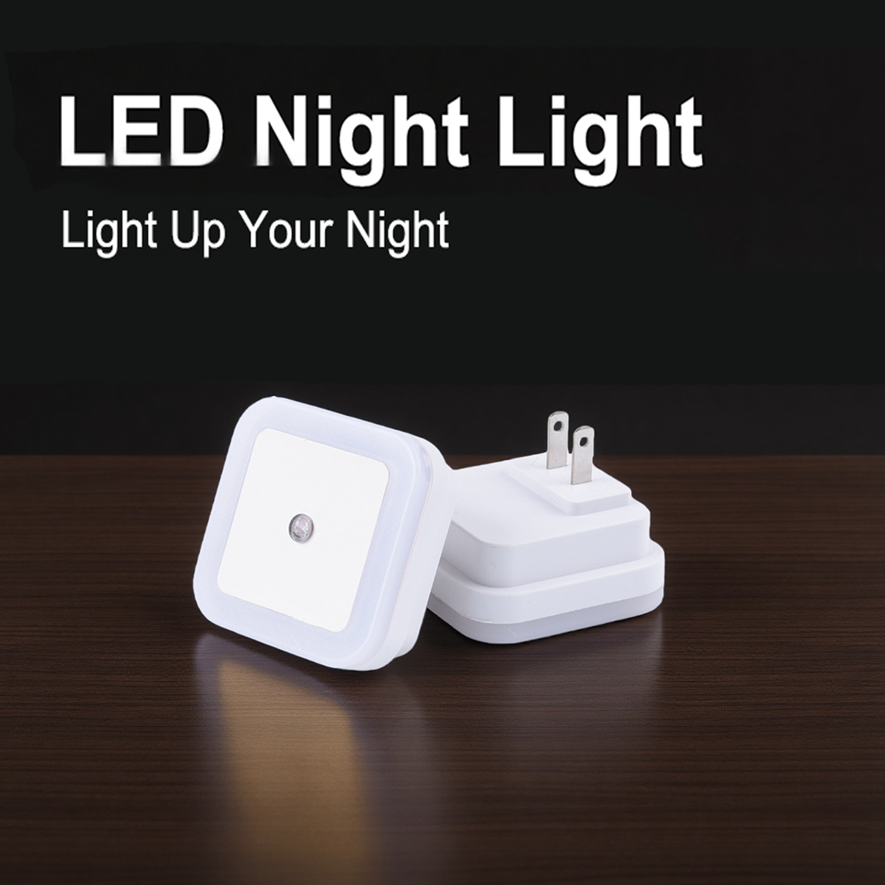 LED Night Light Mini Wall Plug-in Auto Sensor Bedside Lamp For Bedroom Kid's Room Hallway Corridor Stairs EU/US 110V 220V