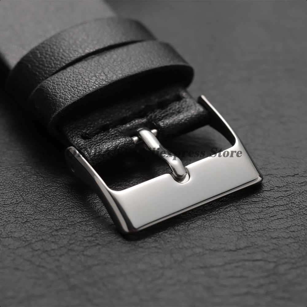 16mm 18mm 20mm 22mm 304L Stainless Steel Polished Watch Buckle Clasp Replacement for Leather Watch Strap Metal Watch Accessories