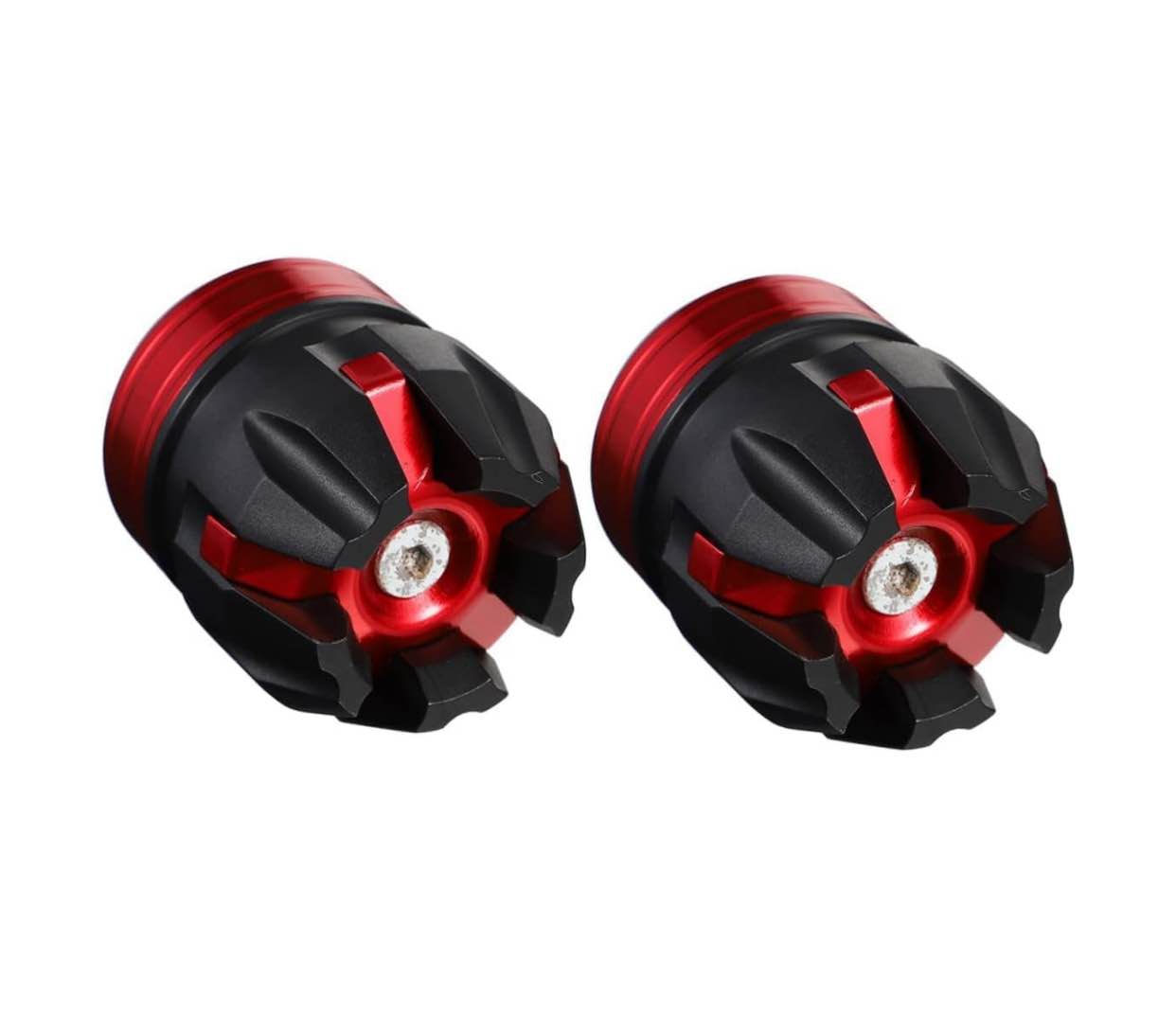 Universal Motorcycle Frame Sliders, 1 Pair of Carbon Fiber Motorcycle Front Fork Frame Sliders Crash Compatible with for All Bike (RED)