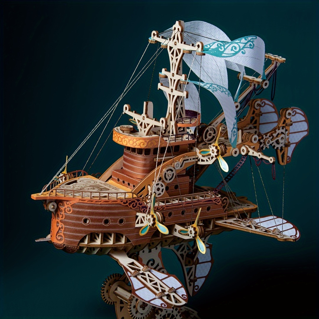 Fantasy Ship Pirate Ship 3D Puzzle Wooden Model Handmade Creative Toy for And Birthday