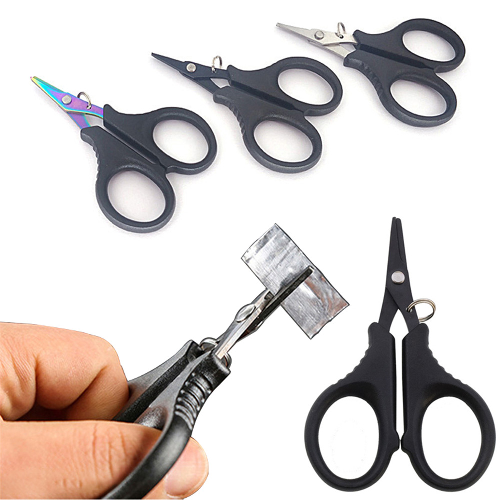 Portable Multifunction Fishing Scissor Stainless Steel Scissors Cut Pe Braid Line Lure Oxford Bag Fishing Tool Accessories