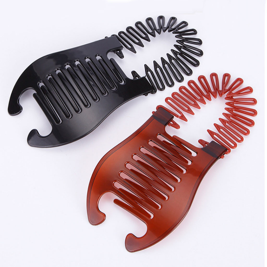 Plastic side combs braiding combs hair styling tools hairdressing supplies women's headwear elastic hair clips