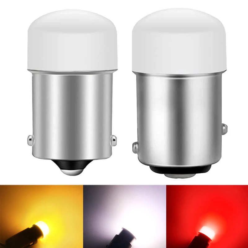 2pcs R5W R10W Mini LED 1156 P21W BA15S P21/5W 1157 BAU15S PY21W Car Signal Lamp Daytime Running Light 12V Auto Car Fog Lamp
