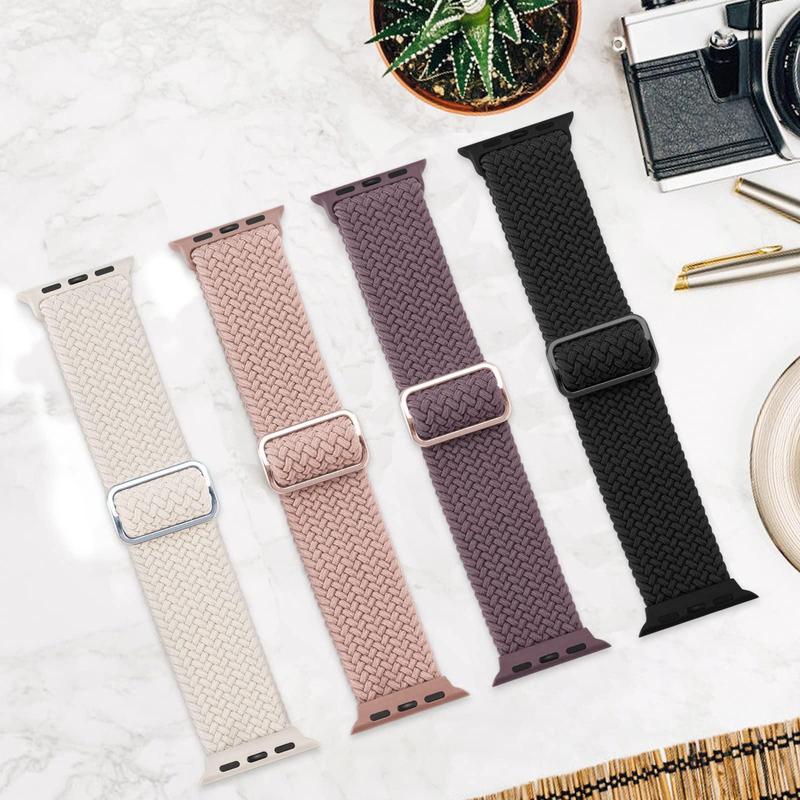 Breathable Nylon Braided for Watch Series 11 10 9 8 7 6 5 Ultra 2 3 Stretchy Bracelet Band 49MM 46MM 45MM 44MM 42MM 41MM