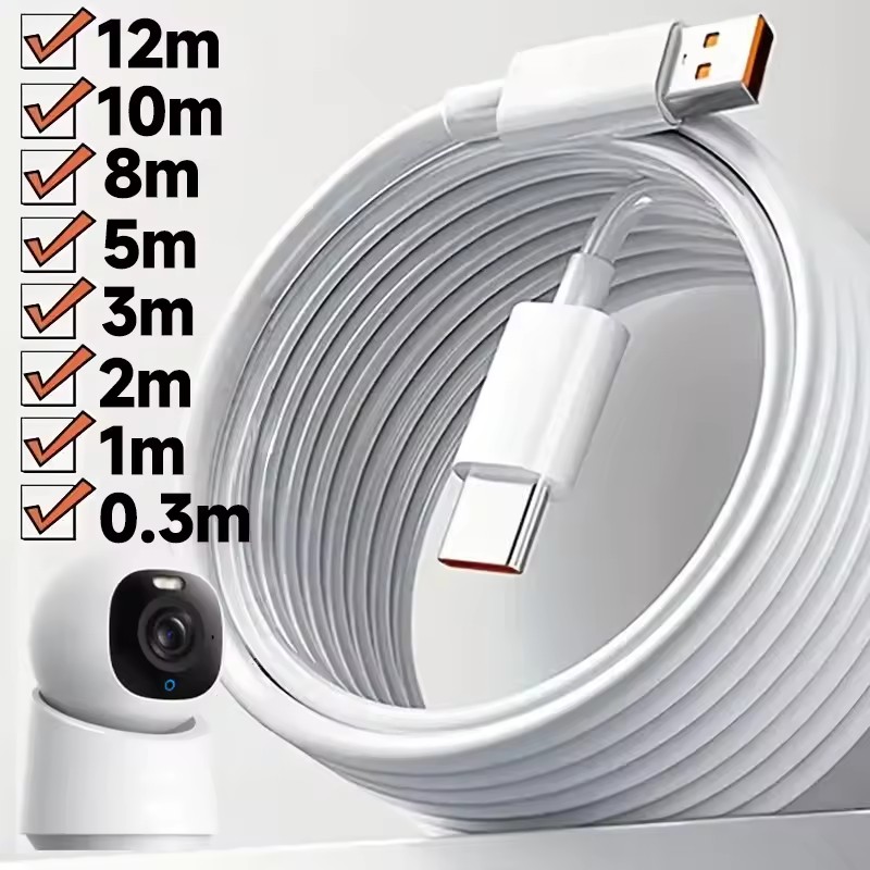 Extra long Micro USB Extension Cable 10M 5M 3M 2M 1M Type C Port Device Universal Data Cable for Camera PS5PS4