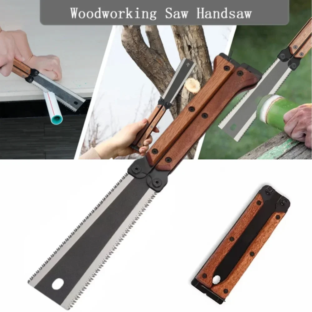 Double Sided Folding Saw Hand Saw SK5 Woodworking Saw for Wood Bamboo Plastic Cutting Outdoor Camping Portable Small Sawing