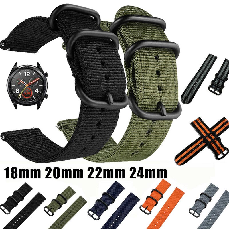 18mm 20mm 22mm 24mm Nylon Fabric Watch Bands Sport Strap For Watch 3 Band Bands GTR GTS GT2