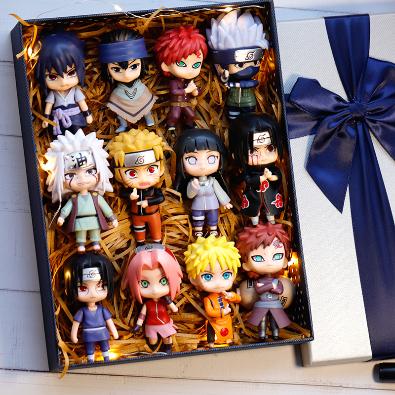 Q VersionNaruto Shippuden Anime figure Hinata Sasuke Itachi Kakashi Obito action Figures PVC Toys Dolls