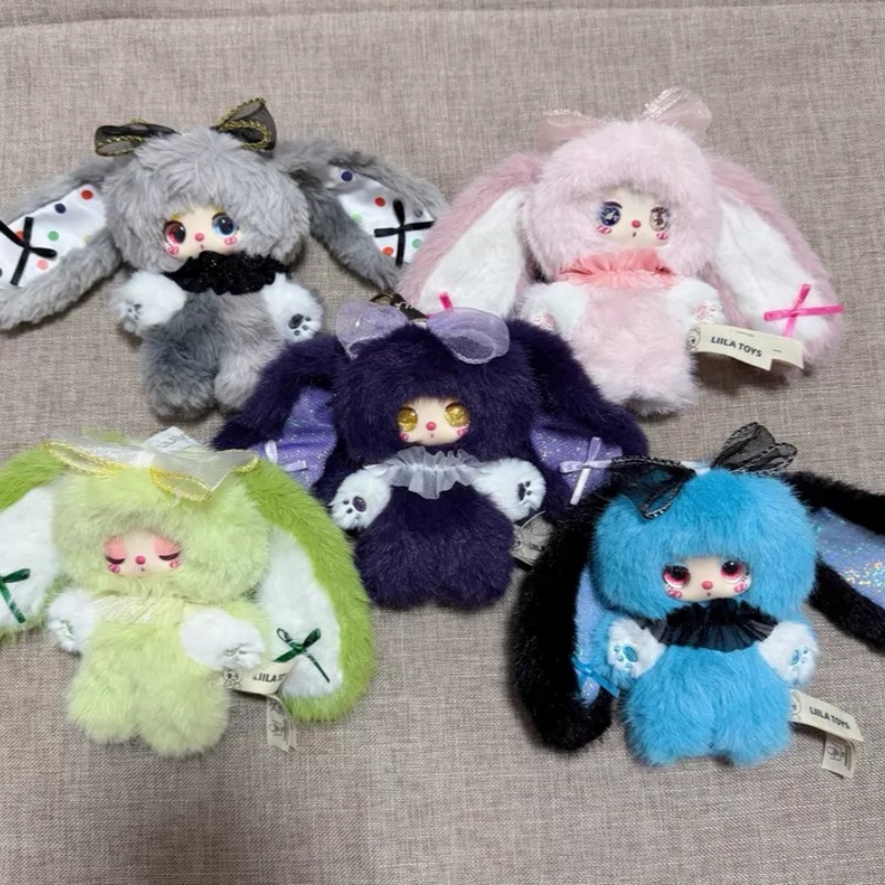100% Genuine Stock Lilila'S New Rainbow Candy Bunny Doll Pendant Plush Blind Box Cute Doll Girl Pendant Collection