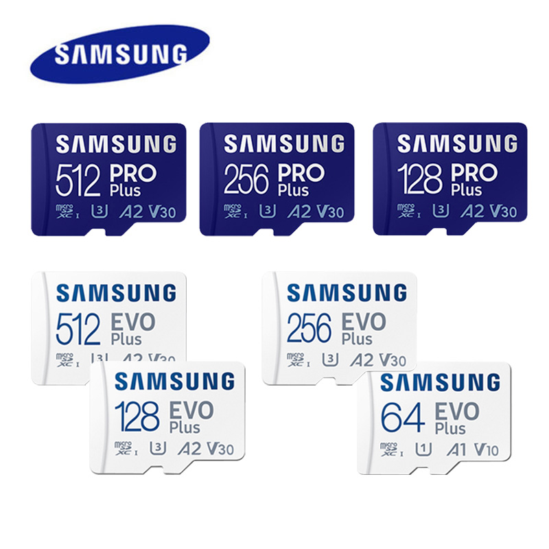 EVO/PRO Plus Memory Card 64G A1 Micro SD Card 128G 256G 512G U3 A2 V30 Drive Recorder Monitor Camera Dedicated TF Card