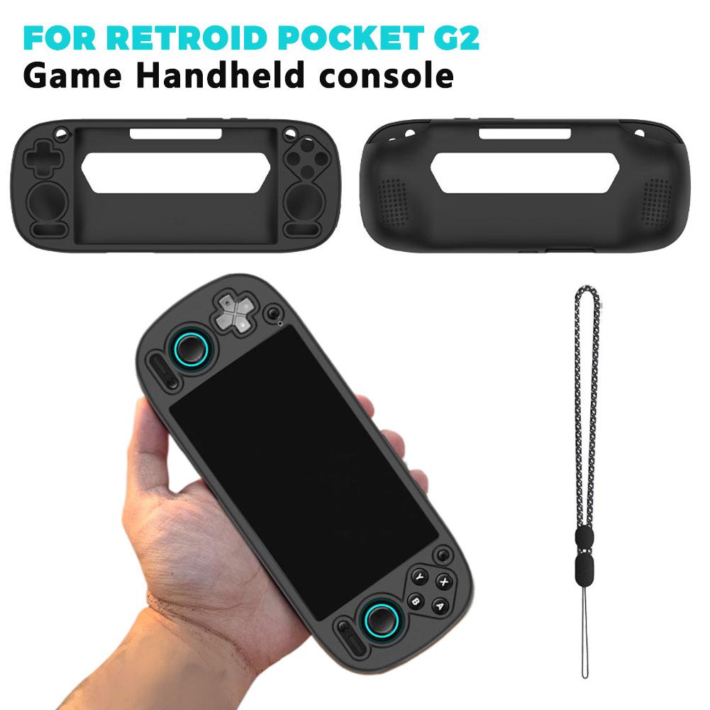 For Retroid Pocket G2 Gaming Phone Silicone Protective Cover Simple Solid Color Perfect Fit Dustproof Drop-proof Protective Case